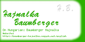 hajnalka baumberger business card